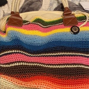The Sak rainbow crochet bag